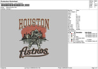 Houstontext 2206 Embroidery File 6 sizes