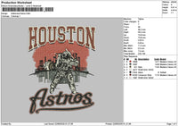 Houstontext 2206 Embroidery File 6 sizes