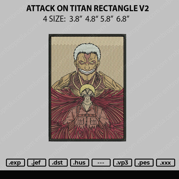 Attack On Titan Embroidery File 4 size