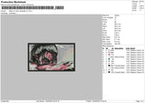 Attack On Titan Rectangle V3 Embroidery File 4 size