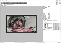 Attack On Titan Rectangle V3 Embroidery File 4 size