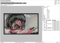 Attack On Titan Rectangle V3 Embroidery File 4 size