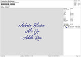 Names 03 Embroidery File 6 sizes