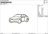 Outline Car 0203 Embroidery File 6 sizes