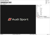 Audi Sport Embroidery File 6 sizes