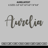 Aureliatext Embroidery File 6 sizes