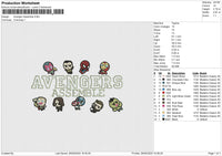 Avenger Assemble Embroidery File 6 size