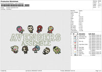 Avenger Assemble Embroidery File 6 size