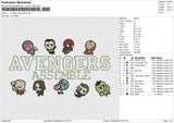 Avenger Assemble Embroidery File 6 size