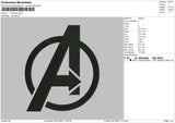 Avenger Logo Embroidery File 5 size