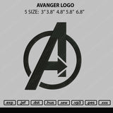 Avenger Logo Embroidery File 5 size