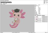 Axolot V2 Embroidery File 6 sizes