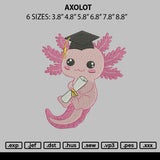 Axolot V2 Embroidery File 6 sizes