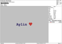 Aylintext Embroidery File 6 sizes