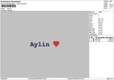 Aylintext Embroidery File 6 sizes