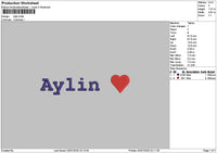 Aylintext Embroidery File 6 sizes