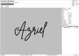 Azrieltext Embroidery File 6 sizes