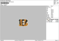 B Pattern Embroidery File 6 sizes