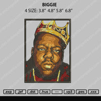 Biggie Embroidery File 4 size