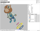 Bear Kanye Embroidery File 4 size