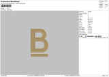 B Alphabet Embroidery File 4 size