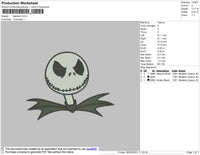 Batskull Embroidery File 4 size