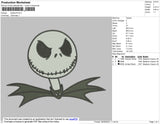 Batskull Embroidery File 4 size