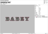 Babey Embroidery File 5 sizes