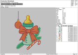 Bottle Xmas 0512 Embroidery File 6 sizes