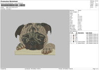 Baby Bulldog Embroidery File 6 sizes