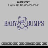 Bumpstext Embroidery File 6 sizes