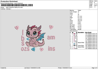 Dragon Am Pm Embroidery 2 Files