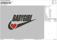 Babygirl Embroidery File 6 sizes