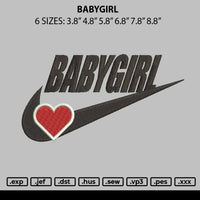 Babygirl Embroidery File 6 sizes