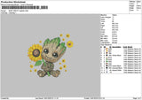 Groot Chibi 1301 Embroidery File 6 sizes