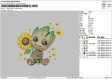 Groot Chibi 1301 Embroidery File 6 sizes