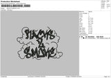 Black And Smoke Embroidery File 4 size