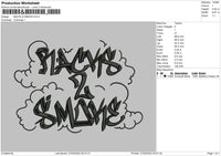 Black And Smoke Embroidery File 4 size