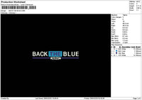 Bluetext 01 Embroidery File 6 sizes