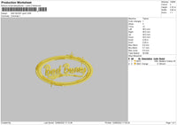 Bad Bunny Gold Embroidery File 5 sizes