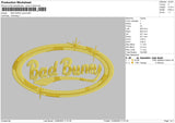 Bad Bunny Gold Embroidery File 5 sizes