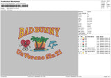 Bad Bunny V8 Embroidery File 5 sizes