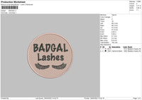 Badgal Embroidery File 4 size