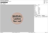 Badgal Embroidery File 4 size