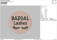 Badgal Embroidery File 4 size