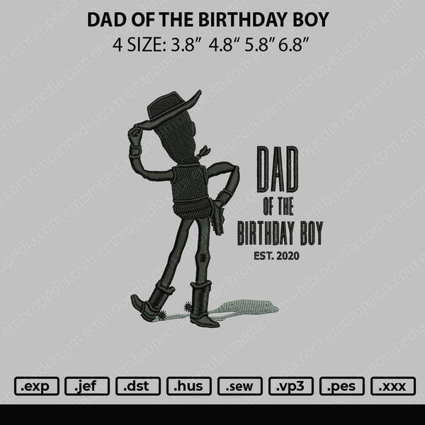 Bad Of The Birthday Boy Embroidery File 4 sizes