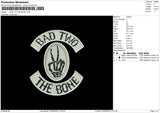 Bad Text Embroidery File 6 sizes