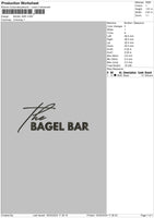 Bageltext Embroidery File 6 sizes