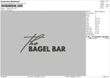 Bageltext Embroidery File 6 sizes