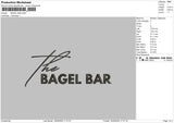 Bageltext Embroidery File 6 sizes